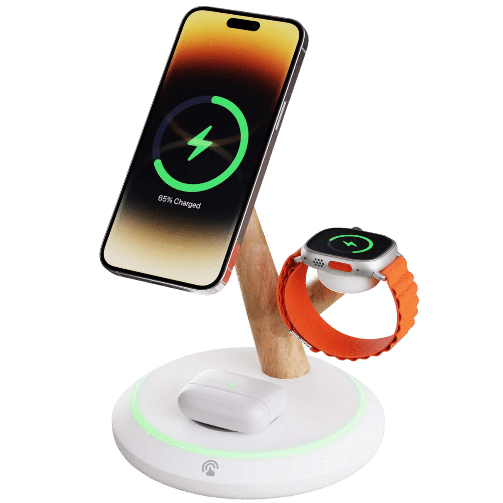 3 in 1 Wireless Charging Station with MagSafe for Apple iPhone 15 Pro Max, Apple Watch Ultra, and Apple AirPods Pro