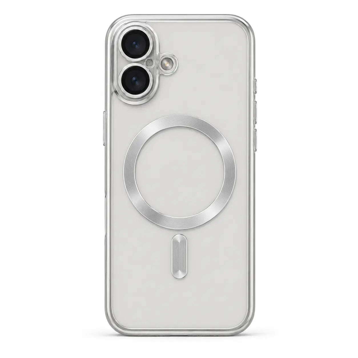 Clear iPhone case designed for fast magnetic wireless charging
