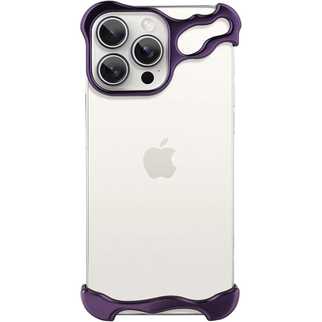 Purple minimal phone bumper case, rear view #color_Lavender Purple