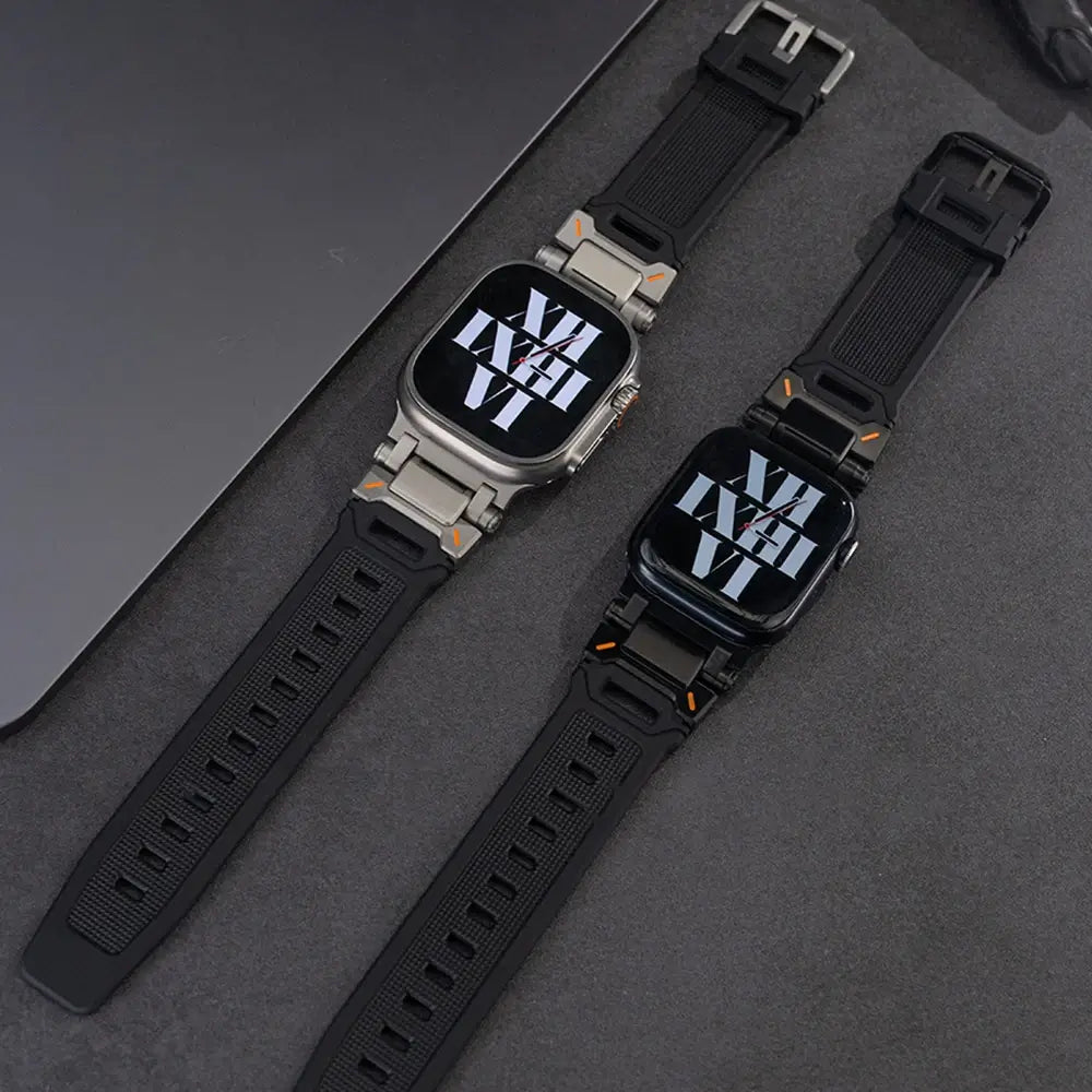 Silicone & Stainless Steel Band for Apple Watch